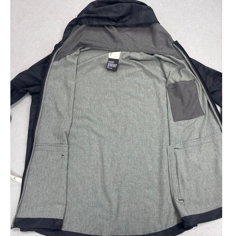 NWOT Vuori Womens Large Outdoor Trainer Jacket Shell Lightweight Hood Black Camo - Picture 6 of 9
